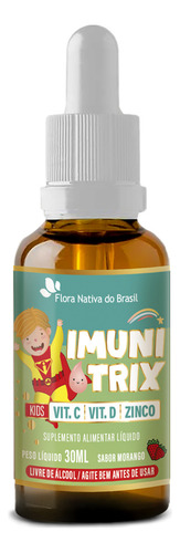 Imunitrix (vitamina C, Vitamina D, Zinco) 30ml Sabor Morango