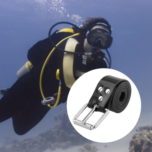 Cinturón De Pesas De Buceo De Silicona Con Hebilla De Negro