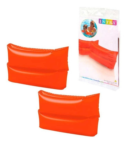 Bracitos Flotadores Intex Naranja Piscina Pileta Niños 3 A 6