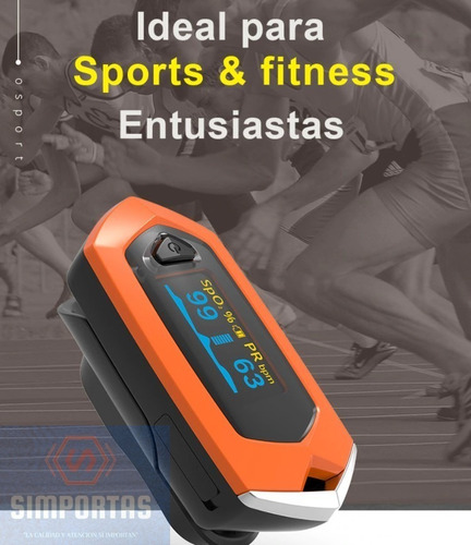 Imagen 1 de 10 de Saturometro Oximetro Recargable Colores Usb Con Estuche Stgo