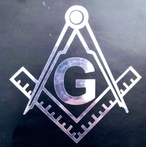 Stickers Gb Escuadra Y Compas,  Masoneria  Cromo Y Colores