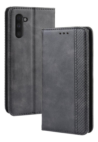 Funda Para Samsung Galaxy Note 10 Cartera Cuero Pu Magnética