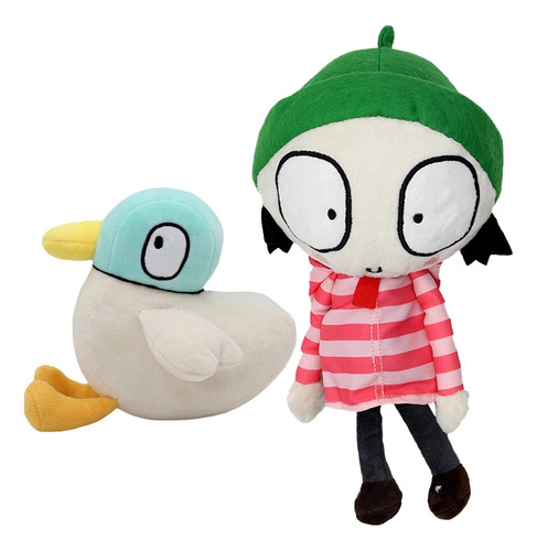 2pcs Sarah And Duck Peluche Muñeca Juguete Cumpleaño Regalo