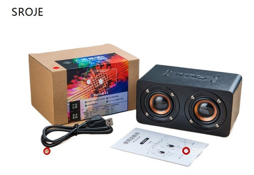 Altavoz Bluetooth Con Subwoofer Doble Y Grafiti