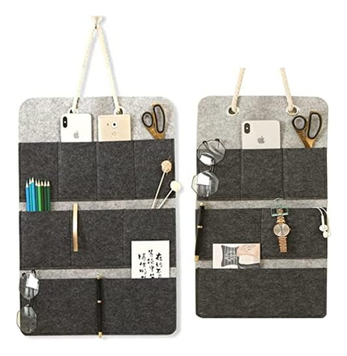 2 Pack Hanging Wall Pockets Storage Organizer Bag Over ...