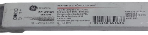 Reator Eletrônico 2x28w Elb228s - Ge Lighting 220v