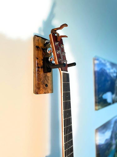 Soporte De Pared Para Guitarra Con Pentagrama De Barril...