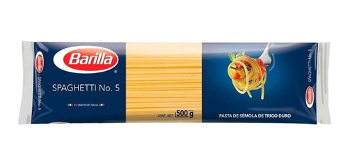 Barilla Spaguetti #5 Pasta De Semola De Trigo Duro 500g