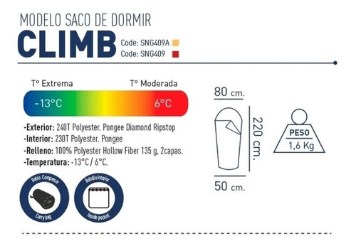 Imagen 4 de 4 de Bolsa De Dormir National Geographic Modelo Climb