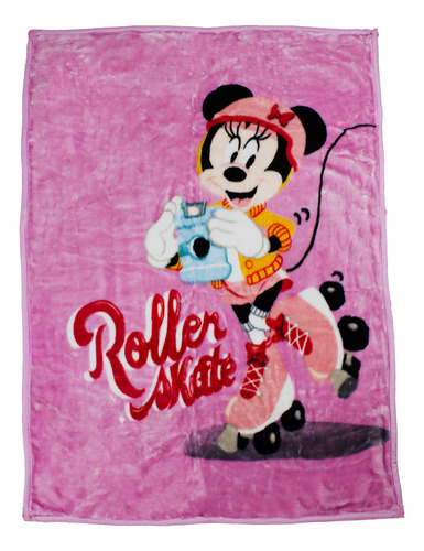 Frazada Ultra Soft Minnie Roller 80x110cm Rosado Disney