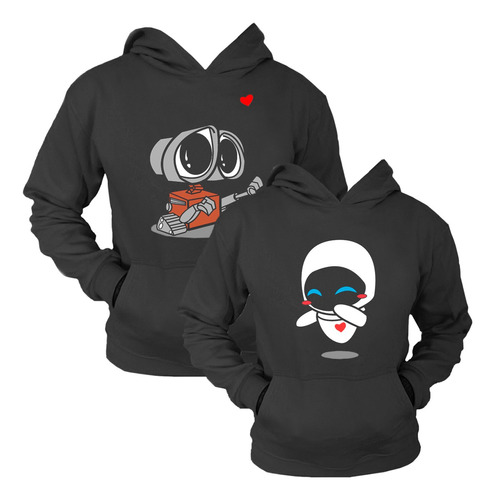 Duo 2 Sudaderas Pareja Wall-e Y Eva Amigos Novios 