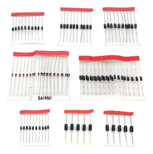 100x Diodo Kit Surtido Conjunto 1n4148 1n4007 1n5819 1n5399