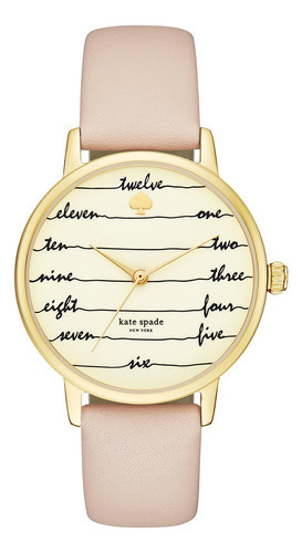 Reloj Kate Spade Ksw1059 Para Mujer Color de la correa Beige Color del bisel Beige Color del fondo Beige