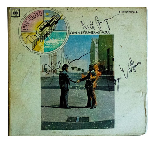 Disco Vinyl Firmado Por Pink Floyd   Wish You Were Here 