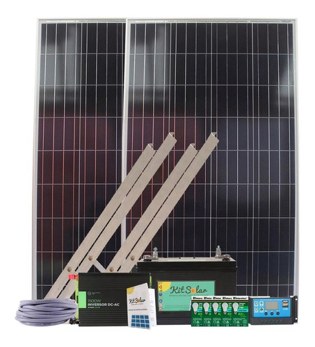 Kit Solar Completo 1500w Onda Pura Con 2 Paneles De 160w K10