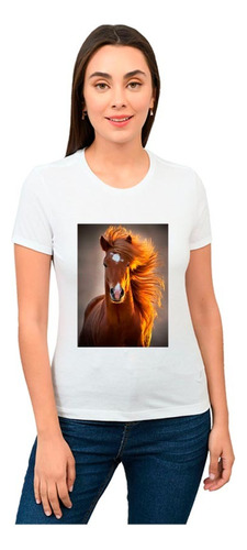 Playera Caballo Mujer Animales Diseño 843 Playeras Beloma