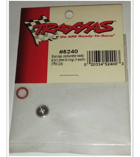 Traxxas 5240, End Cap Carburetor Body 6.2x1.2mm O-ring.