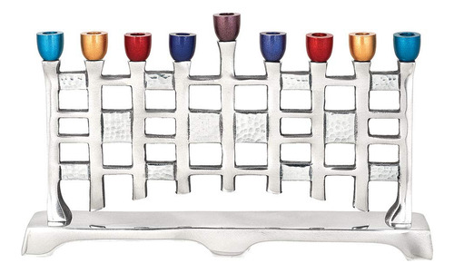 Menorah De Aluminio Con Copas Anodizadas - Wall Of Free...