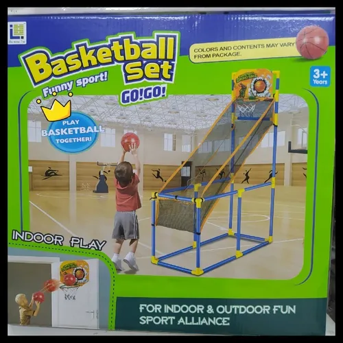 Cancha De Baloncesto Con Malla Recogepelota Para Niños