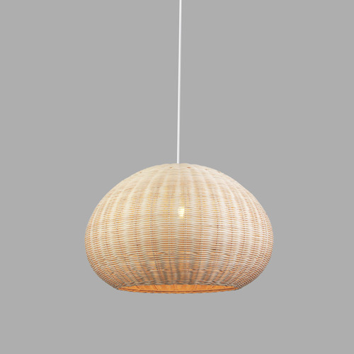 Lámpara Colgante Campana De Bambú E27 Ø600x380mm