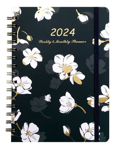 Cuaderno En Espiral 2024planner Para Escribir, Agenda Y Agen