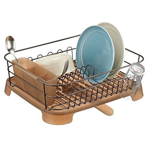 Mdesign Dish Drainer Con Caño Giratorio Para Encimera De Coc