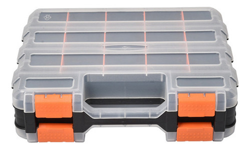 Autrucker Organizador De Herramientas De Doble Cara Con División, Caja, Naranja