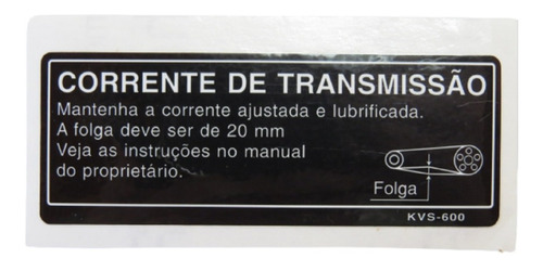 Etiqueta Precaução Corrente Cg 150 Fan 150 2011 A 2012 Honda