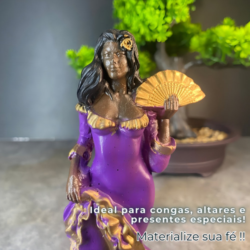Imagem Pomba Gira 15 Cm Roxa - Umbanda/ Candomblé