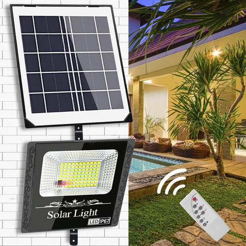 Imagen 10 de 10 de Lampara Solar 45w Detector De Movimiento 85 Super Leds