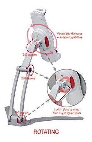 Imagen 4 de 7 de Soporte De Tableta De Cocina 2 En 1, Soporte De Escritorio /