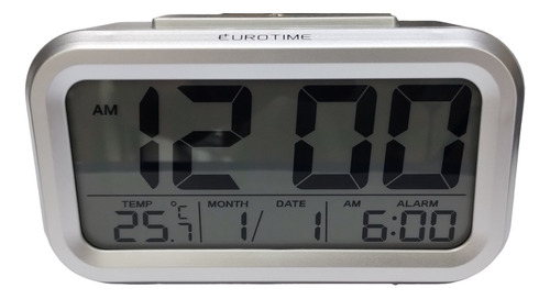 Reloj Despertador Eurotime 77/019 Luz Continua Temperatura