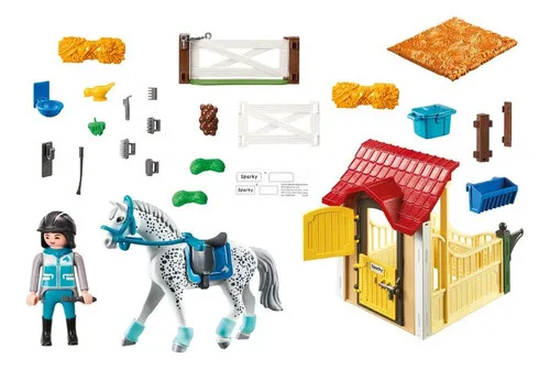 Playmobil Country Caballo Appaloosa Con Establo 6935