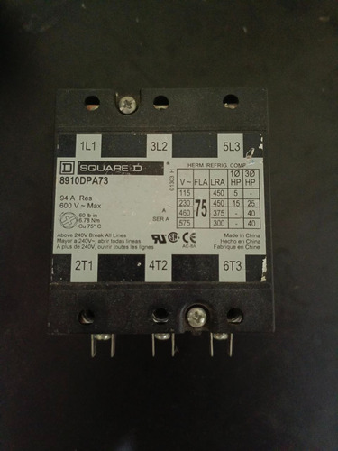 Contactor Electrico Squared 90amp Bobina 110v