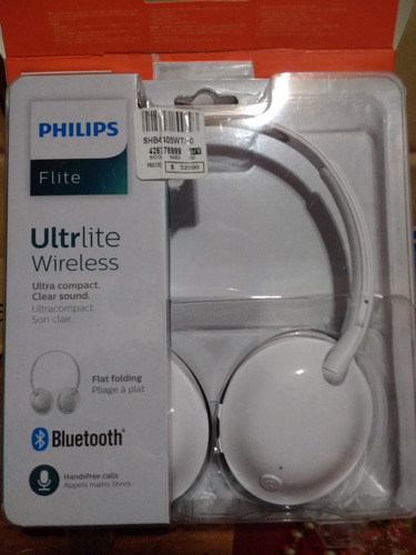 Audífonos Philips Ultralite Flite Bluetooth Nuevo Blanco