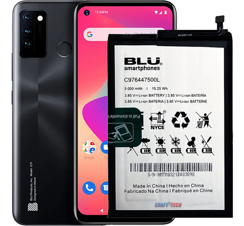 Batería Celular Blu G71, Modelo C976447500l 5000mah..oferta!