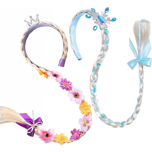 Set De Peluquines De Princesa Yosbabe Rapunzel Elsa Wic Girl