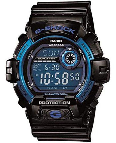 Reloj Deportivo Casio Mens G8900a1cr Gshock Negro Y Azul Res