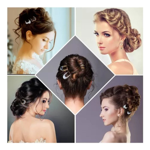 // 8 Grampos De Cabelo Em Forma De U De Metal Francês Em