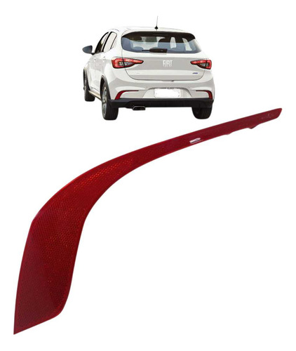 Refletor Parachoque Traseiro Esquerdo Argo 2017 A 2020 Orig. Vermelho