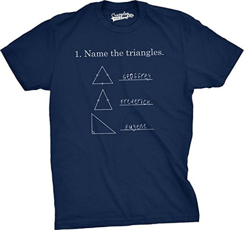 Nombre Mens El Triángulos Divertido De La Matemáticas T Shir