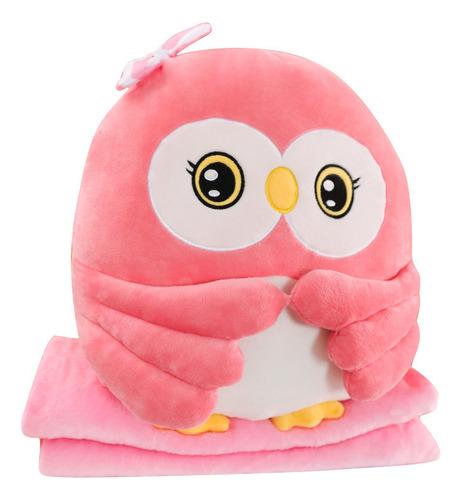 Almohada Y Edredón Owl Doll, Doble Uso, Cálido, Para Manos