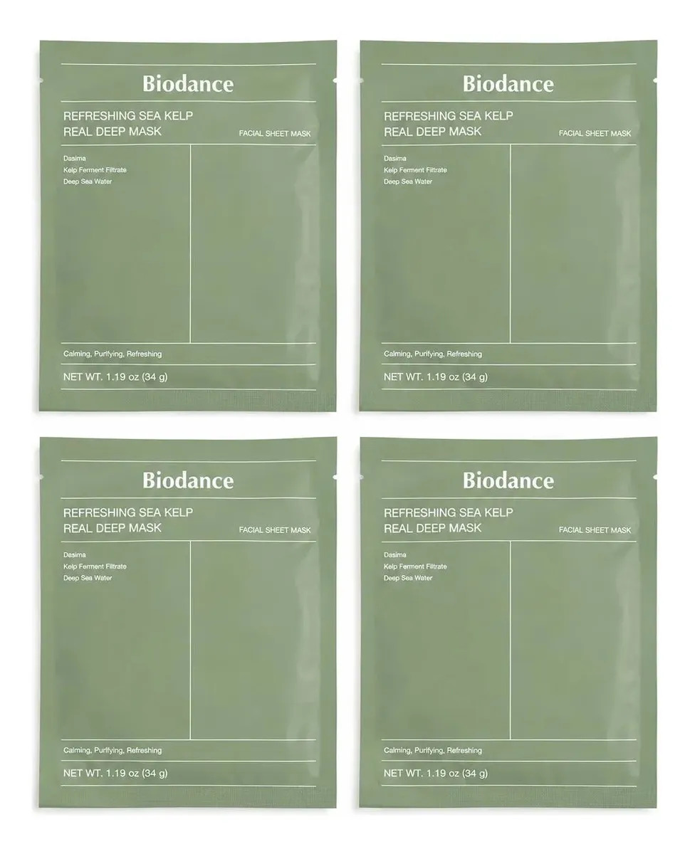 Set X4 Facial Sheet Mask Biodance Tipo de piel Sensible