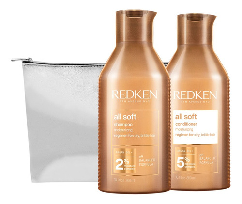 Kit Redken Shampoo Y Acondicionador All Soft 300 Ml