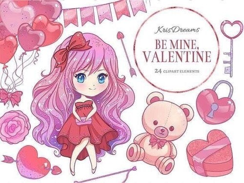 Kit Imprimible Scrap #03 - Be Mine, Valentine