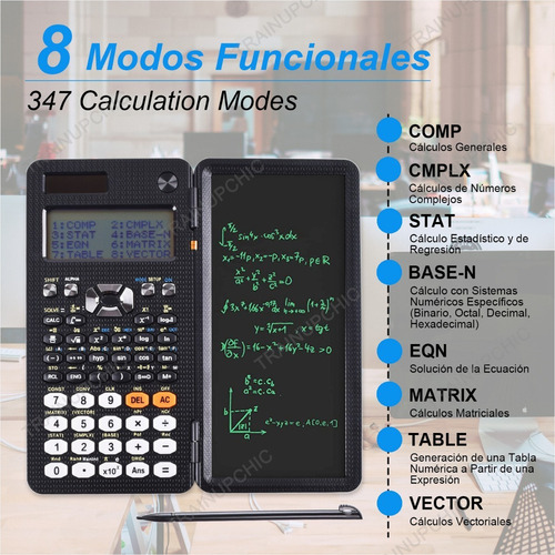 Calculadora Científica 417 Funções + Tablet De Escrita