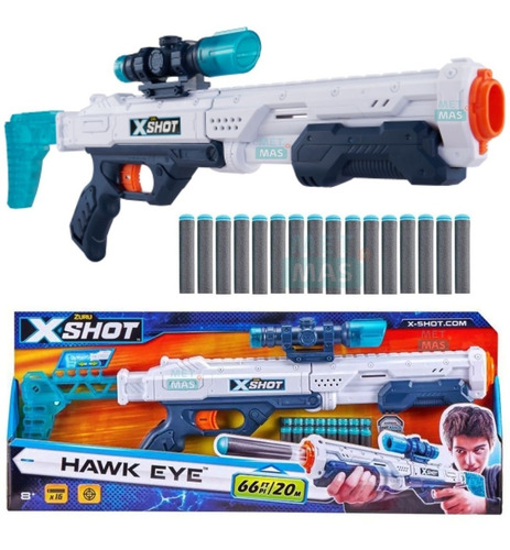 Pistola Escopeta X Shot Hawk Eye - Rifle De Juguete P/ Niños