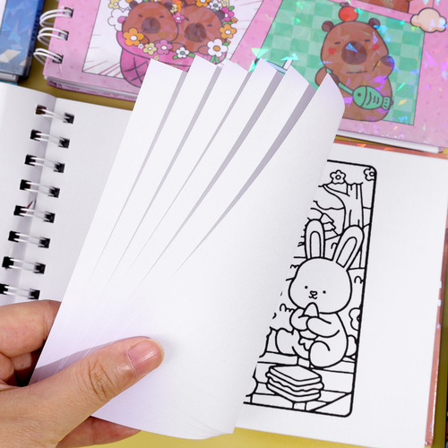 4 Libros Para Colorear Capibaras C/24 Colores Lápices