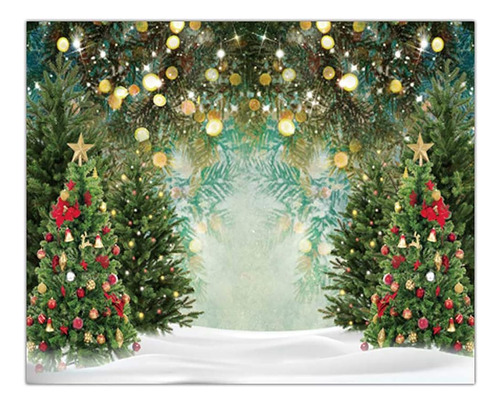 Allenjoy 10x8ft Fabric Christmas Wonderland Pinetree Photogr