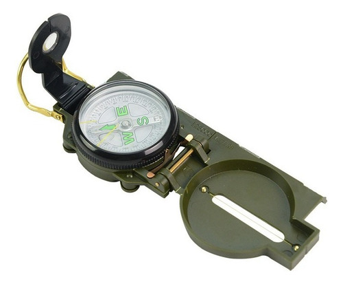Brújula Lensática Profesional Militar Impermeable Metal Verde